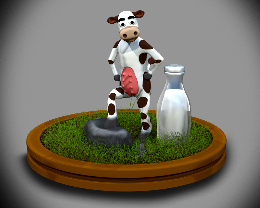 Cow on Pedestal