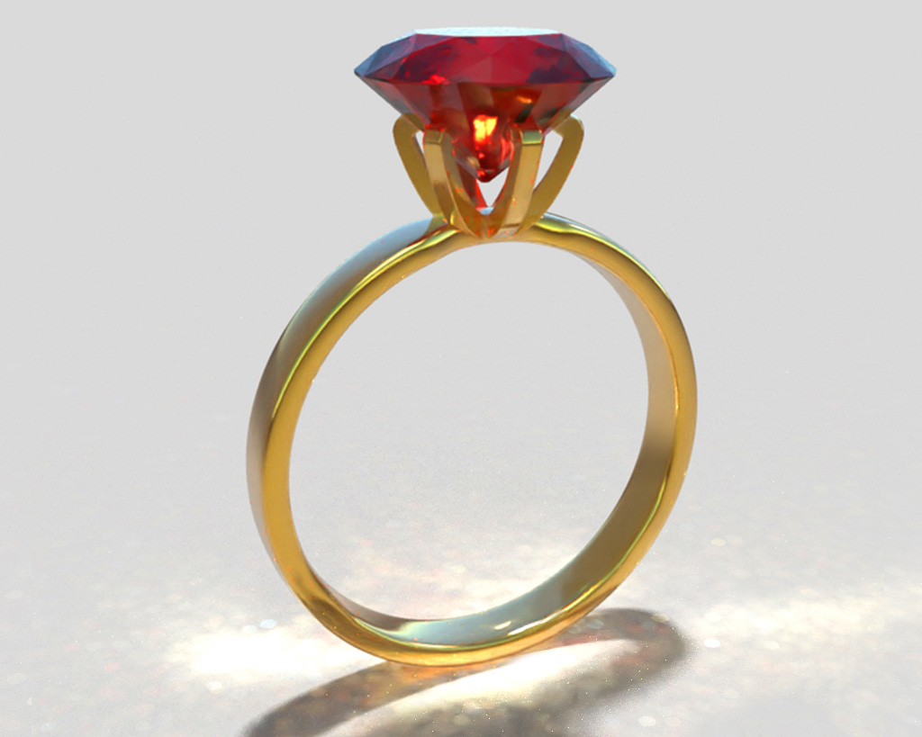 Golden Ring with Ruby