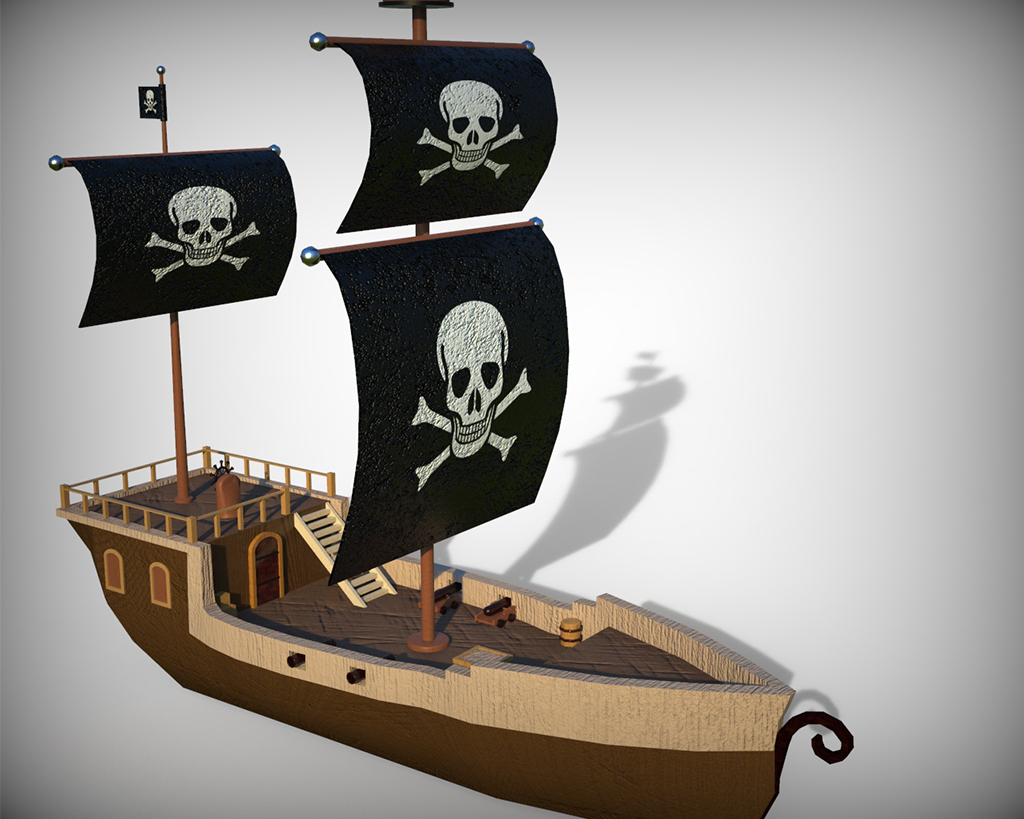 Pirate Ship Low poly